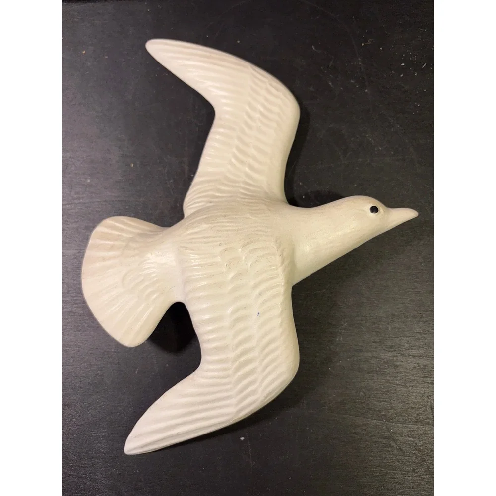 Vintage Holden Ceramic Seagull Wall Art Set of 3 Matte White Flying Birds 5687